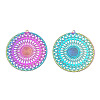 Ion Plating(IP) 304 Stainless Steel Filigree Pendants STAS-T057-64-2
