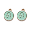 Alloy Enamel Pendants ENAM-S124-01B-15G-1