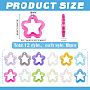 120Pcs 12 Colors Transparent Acrylic Beads MACR-PH0002-08-2