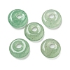 Natural Green Aventurine Donut/Pi Disc Charms G-G142-02H-1