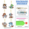 DIY Diamond Painting Animal & Rugby Keychain Kits PW-WG74B58-01-3