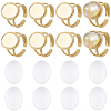 DIY Oval Finger Rings Making Kit DIY-BBC0003-15G-1