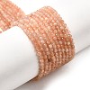 Natural Peach Moonstone Beads Strands X-G-F619-19A-2mm-5