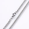 304 Stainless Steel Curb Chain Necklaces NJEW-P226-05P-03-2