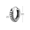 Stainless Steel Hoop Rings for Men PW-WG7F38C-01-1