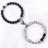 8mm Round Gemstone Beaded Bracelets GW1504-15-1