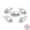 Anti-Tarnish Rhodium Plated 925 Sterling Silver Box Clasps STER-Z001-105B-S-1