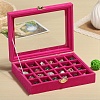Flock with Glass Jewelry Display Box PW-WG61213-03-1