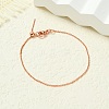 Brass Cable Chains Bracelets for Women BJEW-G735-09RG-1