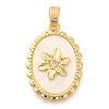 Brass Micro Pave Cubic Zirconia with Acrylic Pendants KK-S049-24G-1
