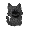 Cat with Fish Enamel Pins JEWB-I055-05EB-06-2