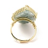 Natural Amazonite Horse Eye Wrapped Adjustable Ring G-D458-03G-08-RS-3