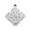 Tarnish Resistant 304 Stainless Steel Pendant Rhinestone Settings STAS-F287-52P-2