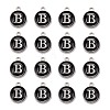 Platinum Plated Alloy Charms LS-ENAM-S118-02B-P-2