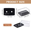 Transparent PS Plastic Cufflink Packaging Boxes CON-WH0110-023-2