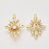 Brass Cubic Zirconia Links connectors X-KK-N216-07-2