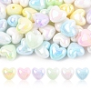 40Pcs UV Plating Acrylic Beads MACR-FS0002-18-1