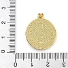 Rack Plating Brass Pave Shell Flat Round Pendants KK-Z063-11G-03-3