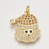 Brass Cubic Zirconia Pendants & Stud Earrings & Adjustable Rings Jewelry Sets SJEW-S043-04-6