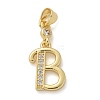 Brass Micro Pave Cubic Zirconia Pendants KK-M319-02G-B-1