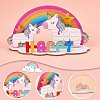 Basswood Cake Insert Card Decoration DIY-WH0016-69-3