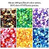 480Pcs 6 Colors Opaque & Transparent Plastic Beads KY-YW0001-75A-4