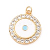 Brass Micro Pave Cubic Zirconia Pendants ZIRC-L100-067G-2