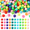 Cheriswelry 308Pcs 11 Colors Handmade Polymer Clay Beads Strands CLAY-CW0001-07-1