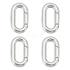 4Pcs 304 Stainless Steel Spring Gate Rings STAS-UN0051-08-1
