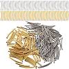400Pcs 2 Colors Brass Tube Beads KK-SC0005-05-1