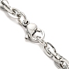 304 Stainless Steel Rope Chain Necklaces NJEW-M205-01P-3
