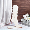 Desktop Wooden Anklet Organizer Display Stands ODIS-WH0086-190-2