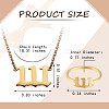 Angel Number Pendant Necklace & Open Cuff Ring JX195A-3
