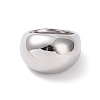 Non-Tarnish 304 Stainless Steel Chunky Dome Finger Ring for Men Women STAS-E168-09P-2