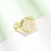 Brass Cuff Open Rings KK-CBA90BB-08G-1