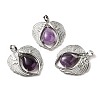 Natural Amethyst Teardrop Pendants KK-K331-02P-08-1