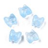 Transparent Spray Painted Glass Beads GLAA-N035-034-C11-2