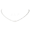 Natural Pearl Rice & 304 Stainless Steel Satellite Chain Paperclip Chain Necklaces for Women NJEW-JN05822-01-2