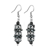 Oval Glass Seed Dangle Earrings EJEW-MZ00147-02-1