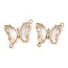 Brass Pave Faceted Glass Connector Charms FIND-Z020-04R-1