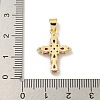 Rack Plating Brass Micro Pave Cubic Zirconia Pendants KK-C074-32G-01-3