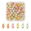 100Pcs Glass Connector Charms PALLOY-FZ00018-1
