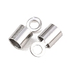 304 Stainless Steel Fold Over Crimp Cord Ends STAS-P434-05E-P-2