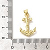 Rack Plating Brass Micro Pave Cubic Zirconia Pendants KK-Z086-68G-04-3