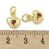 Rack Plating Brass Micro Pave Cubic Zirconia Charms KK-E114-01G-06-3