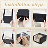 Foldable Cardboard Gift Cap Storage Boxes with Clear PVC Window LS-CON-WH0099-66A-3
