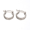 304 Stainless Steel Hoop Earrings X-EJEW-D195-P-1
