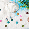 Craftdady 100Pcs 10 Colors Spray Paint Natural Akoya Shell Pendants SHEL-CD0001-01-13