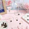 DIY Initial Letter A~Z Alphabet Brass Enamel Wine Glass Charm Rings Making Kits DIY-SC0024-59A-4