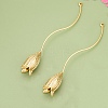 Three-Dimensional Flower Brass Pendants KK-V006-02G-03-1